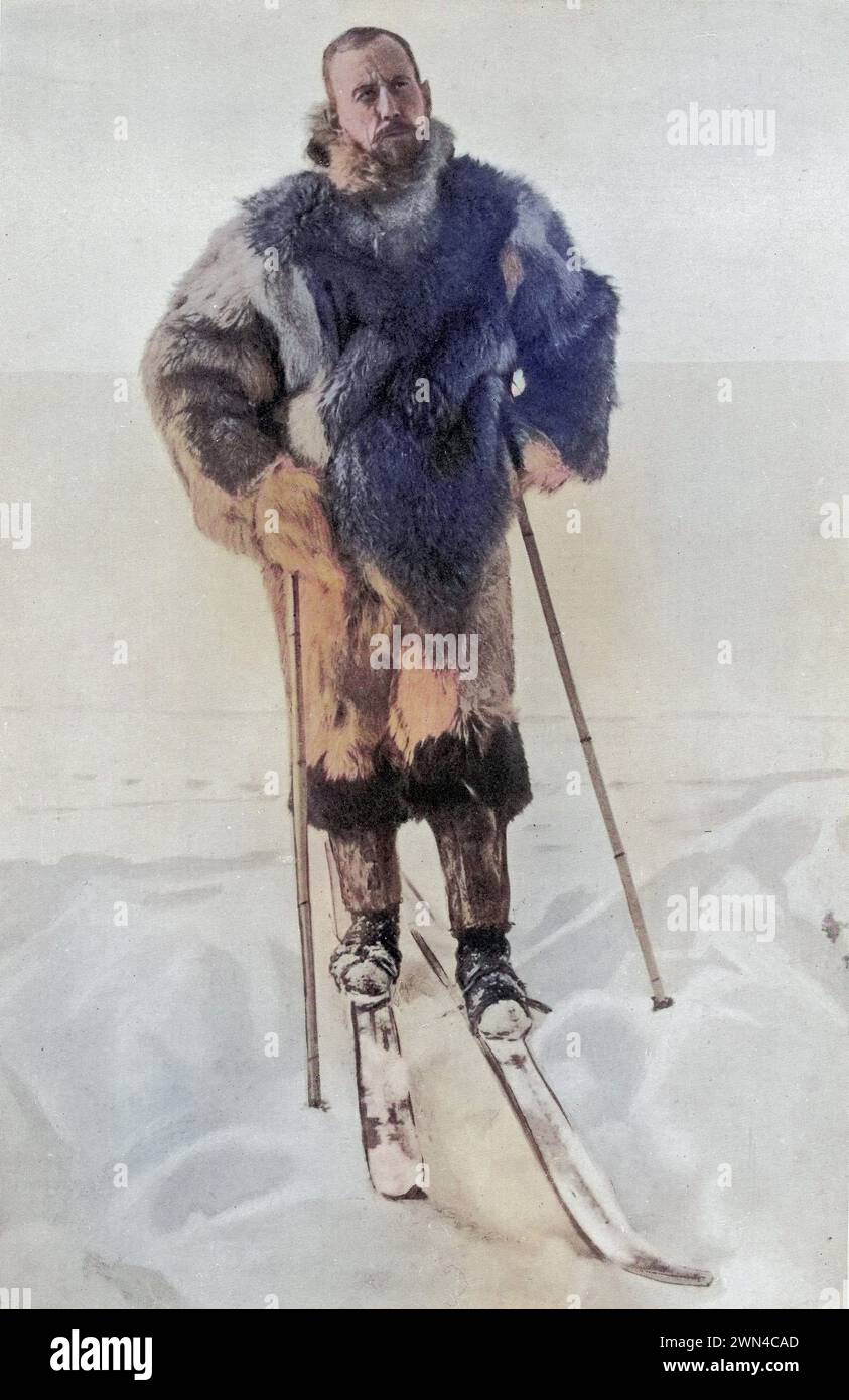 Captain Roald Engelbregt Gravning Amundsen 1872 bis 1928 norwegischer Entdecker der Polarregionen aus dem Buch The Year 1912 Illustrated veröffentlichte Lond Stockfoto
