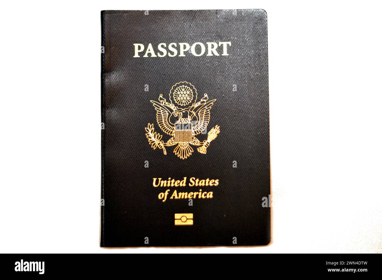 Die Vereinigten Staaten von Amerika Pass, Pässe werden für die amerikanischen Staatsbürger und Staatsangehörigen ausgestellt, Reisen, Tourismuskonzept, amerikanisches Visum und Reisen Stockfoto