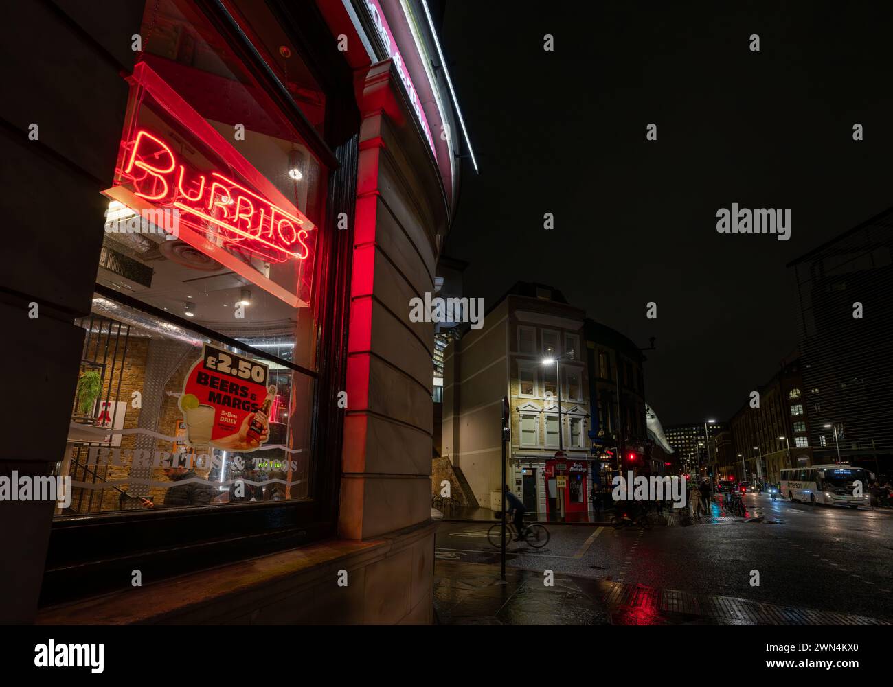 Southwark, London, Großbritannien: Mexikanisches Restaurant an der Tooley Street im Londoner Stadtteil Southwark in der Nähe der London Bridge Station. Stockfoto