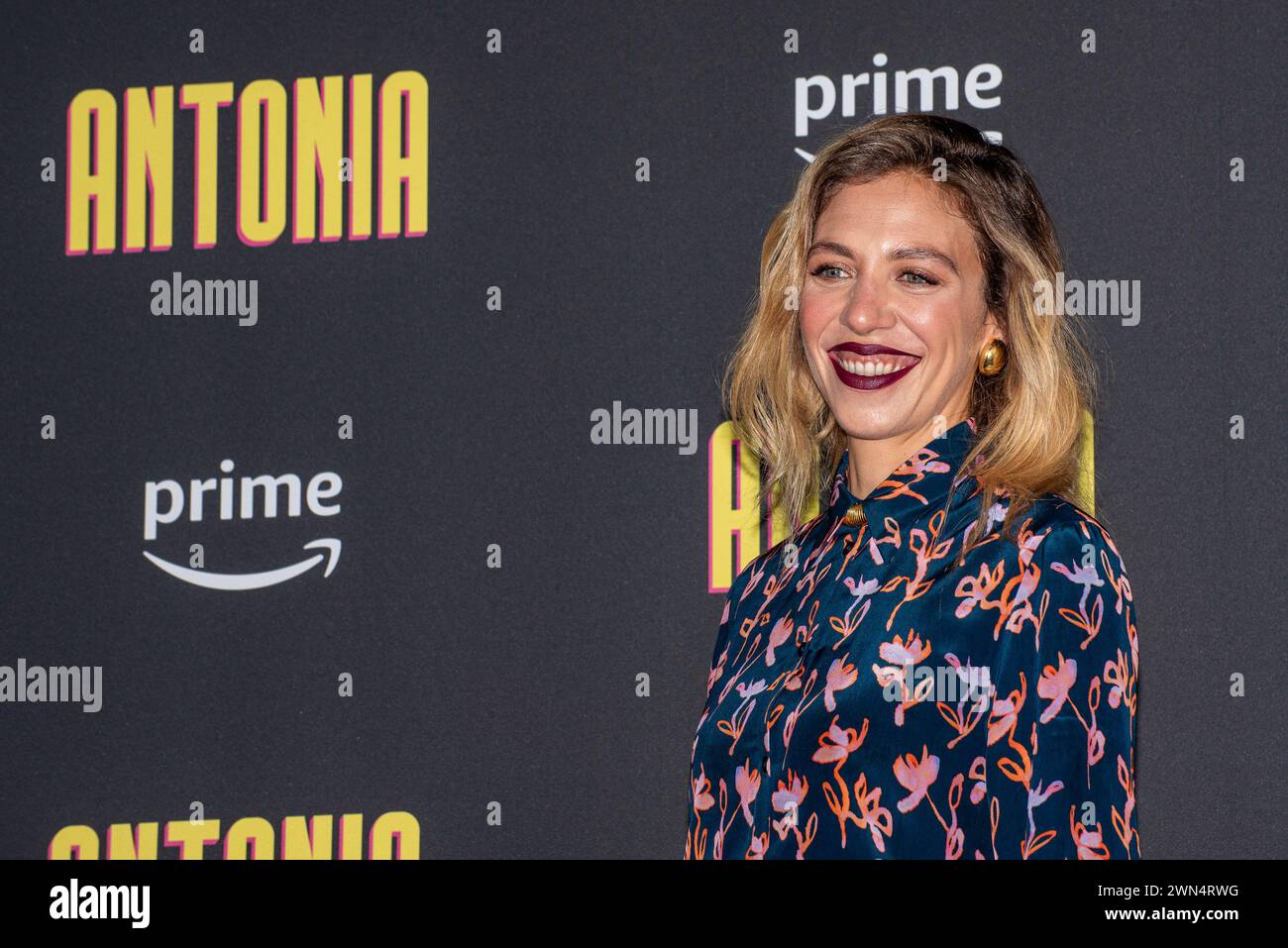 Rom, Italien. Februar 2024. Barbara Chichiarelli nimmt am 29. Februar 2024 am Fotogespräch zur Präsentation der Fernsehserie Antonia in Rom Teil. (Foto: Vincenzo Nuzzolese/NurPhoto) Credit: NurPhoto SRL/Alamy Live News Stockfoto