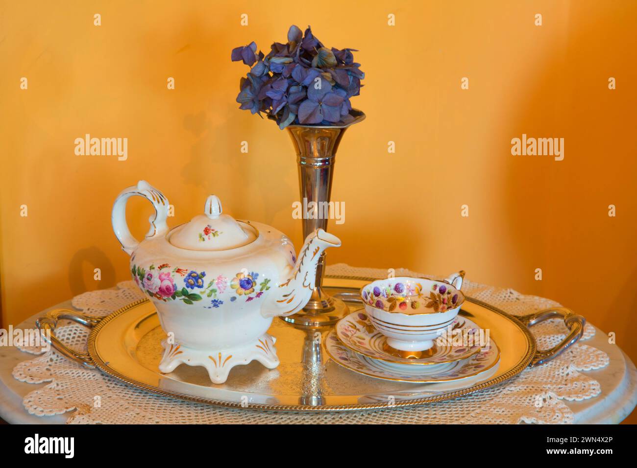 Teekanne in Deepwood Haus, Bushs Weide Park, Salem, Oregon Stockfoto