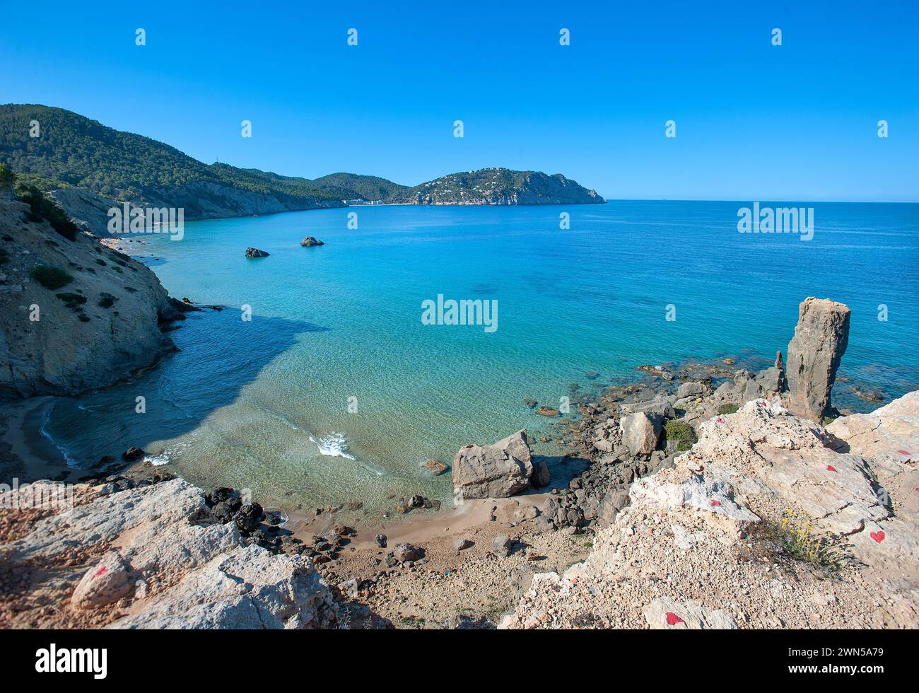 Es Figueral, Ibiza, Balearen, Spanien Stockfoto