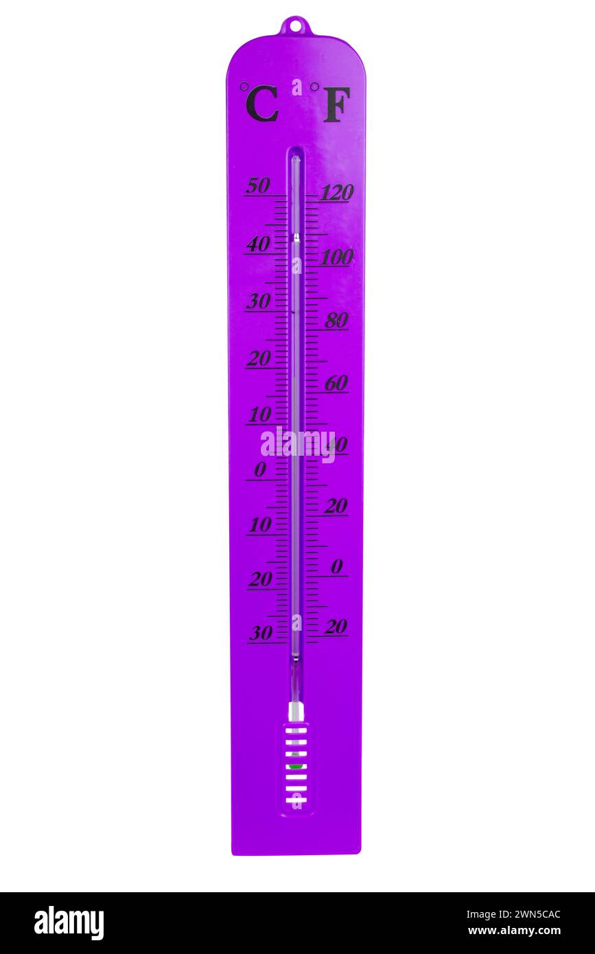 Temperatur isoliert auf weißem Hintergrund. Mit Beschneidungspfad Stockfoto