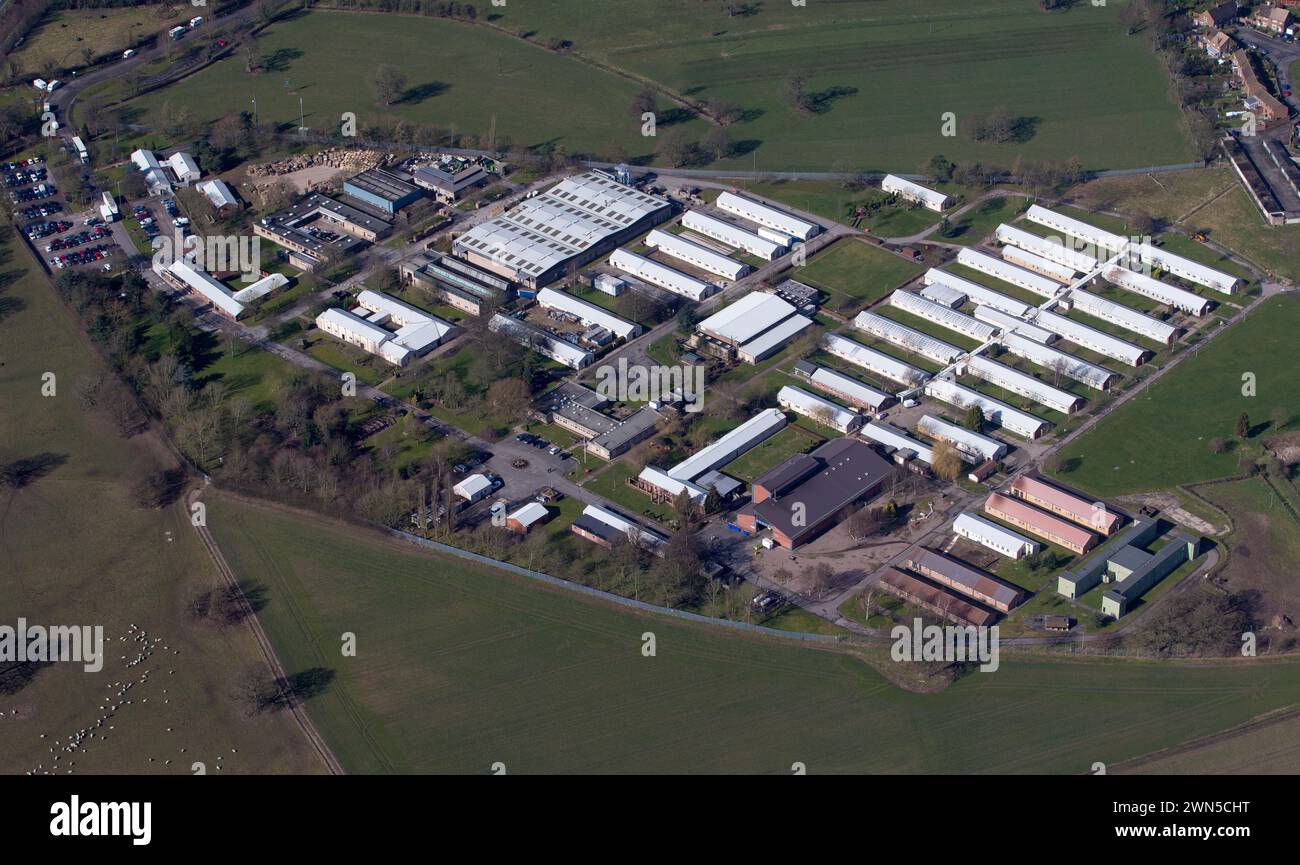 10/03/15 eine Luftaufnahme für zukünftige Aktennutzung, die HM Prison Sudbury, Derbyshire zeigt. Stockfoto