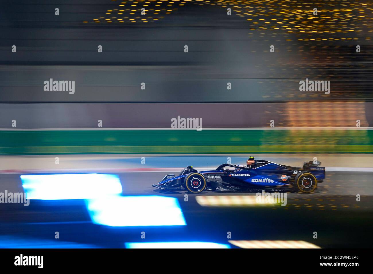 29. Februar 2024, Bahrain International Circuit, Sakhir, Formel 1 Gulf Air Bahrain Grand Prix 2024, im Bild Logan Sargeant (USA), Williams Racing Stockfoto