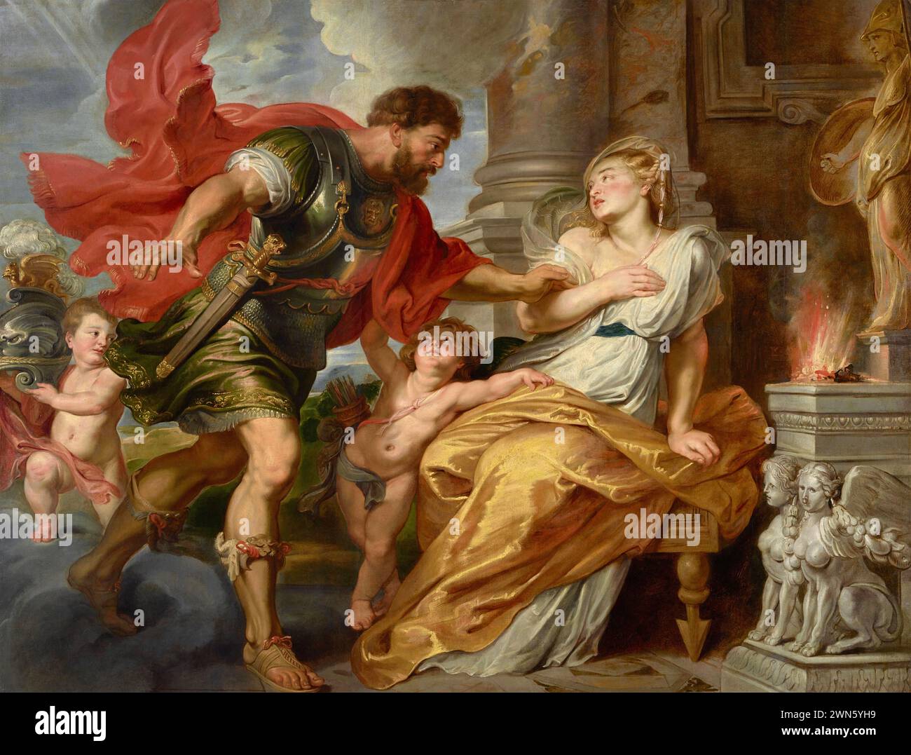 Rubens Pieter Paul - Mars und Rhea Silvia (1616_17c.) Stockfoto