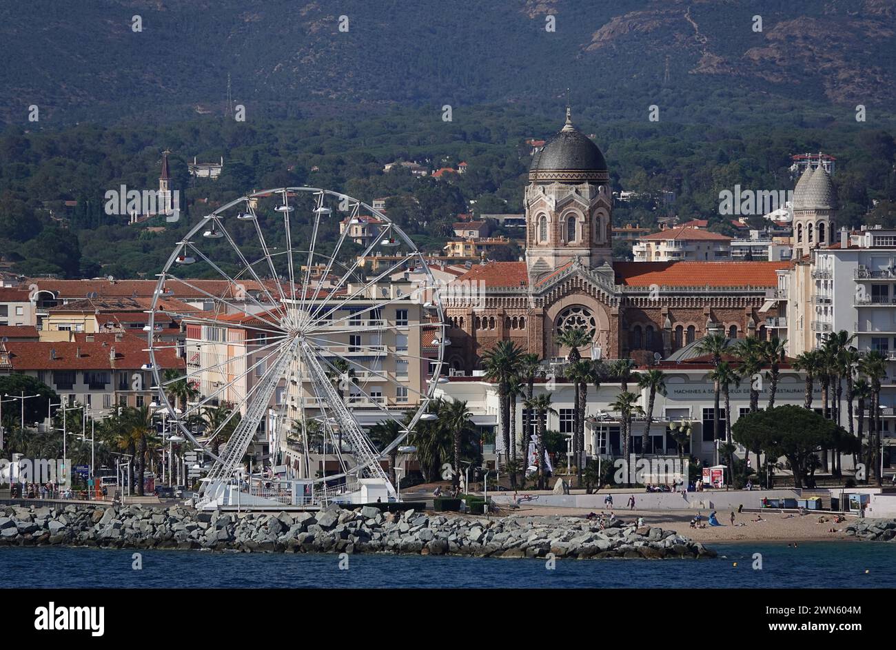 Kirche Notre Dame de la Victoire oder Basilika Notre-Dame de la Victoire, Saint Raphael Var Côte-d'Azure, französische Riviera Stockfoto