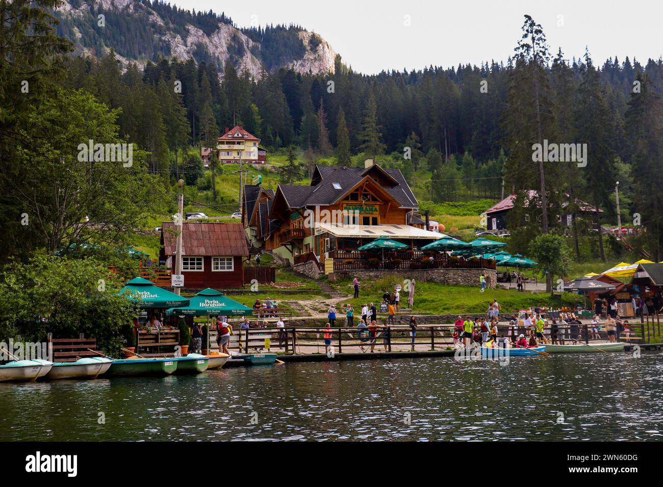 Touristische Lage am See Stockfoto