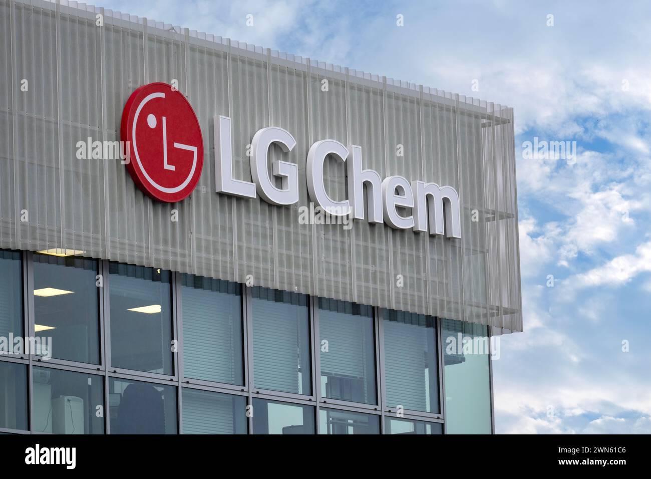 LG Chem Petrochemicals Company Building, hochwertige Materialien für wiederaufladbare Batterien, IT-Industrie, Automobilindustrie, nachhaltige Entwicklung in Te Stockfoto