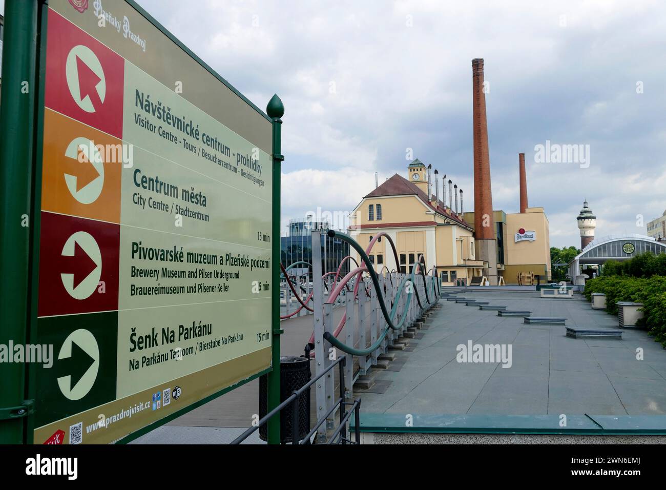 Pilsen, Tschechische Republik - 01. juni 2017 - Pilsner Urquell Brauerei seit 1839 ist die Stadt Pilsen als Geburtsort des Pilsener Bierstils bekannt Stockfoto