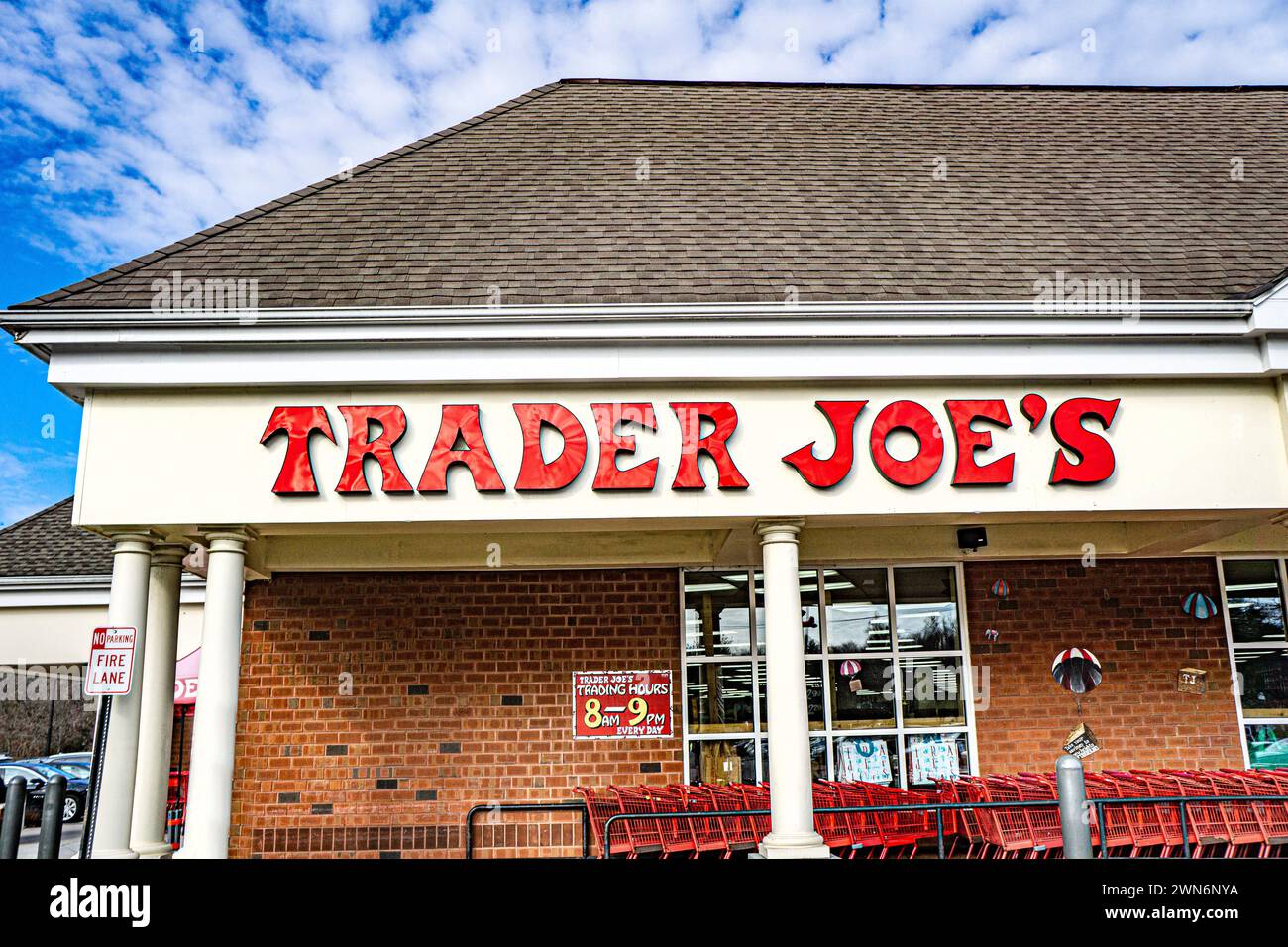 Trader Joe's Supermarkt, Außenansicht Stockfoto