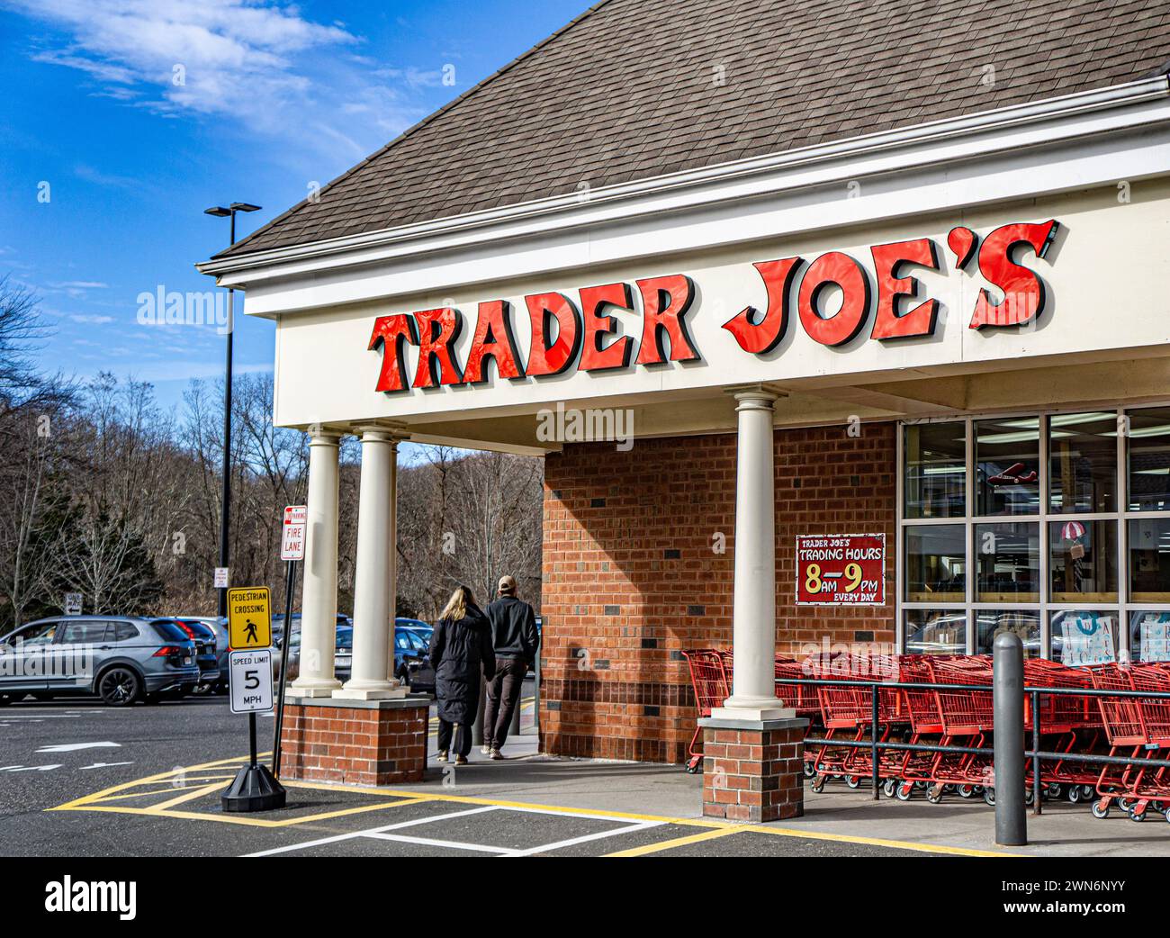 Trader Joe's Supermarkt, Außenansicht Stockfoto
