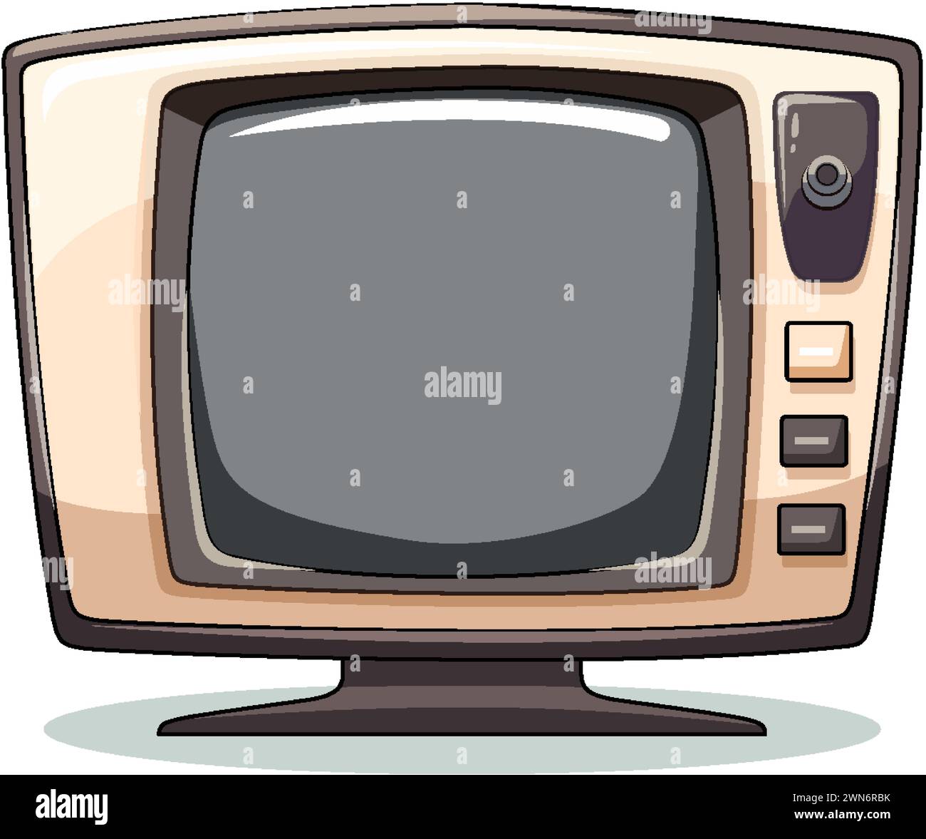 Vektorgrafik eines alten Fernsehers Stock Vektor