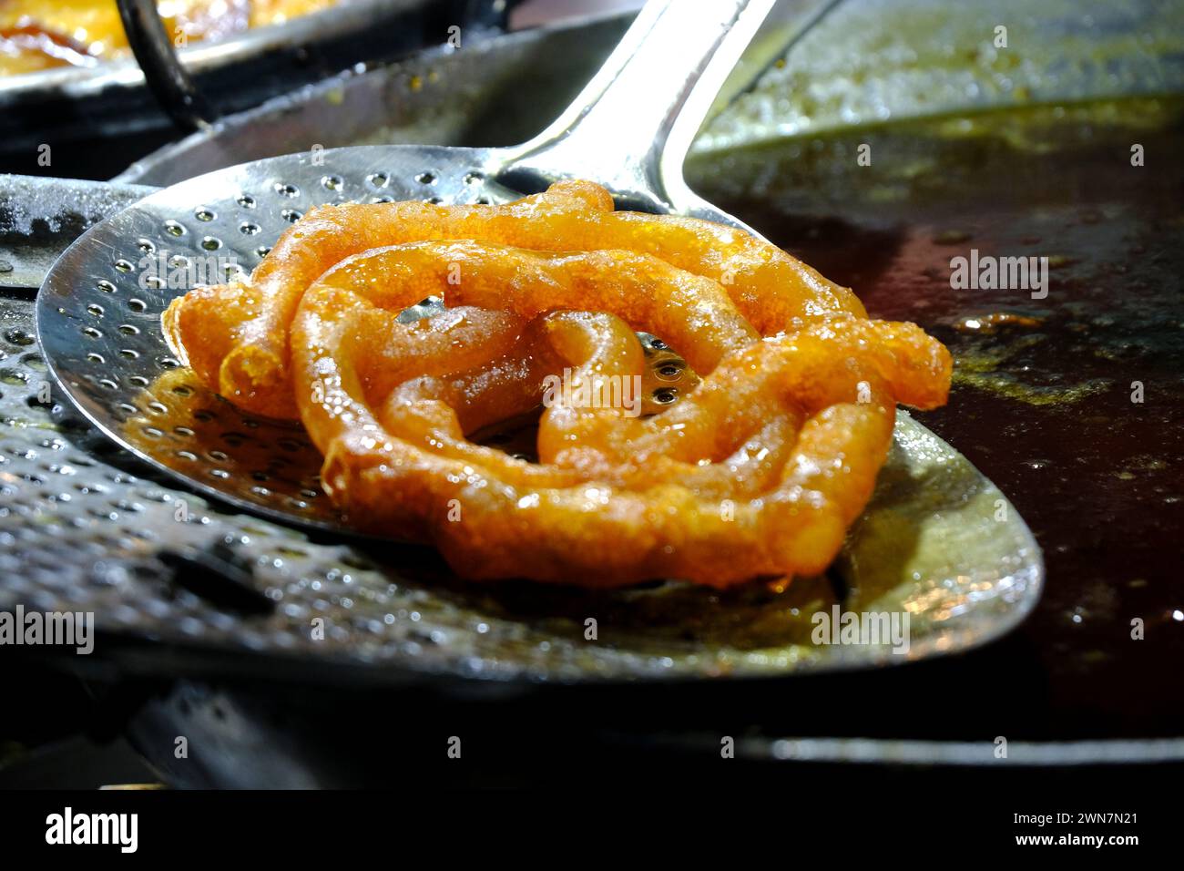 Indore Sarafa Basar, Indiens Hauptstadt von Midnight Food, Madhya Pradesh, Taste of India. Stockfoto