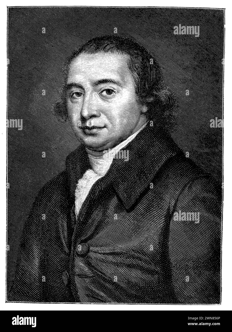 Johann Gottfried Herder (1744–1803), Dichter und Philosoph der Weimarer Klassik, Herder in seinen mittleren Jahren. Gemalt von Angelika Kauffmann während Herders Anwesenheit in Rom., , Angelika Kauffmann (Literaturhistorisches Buch, 1881), Johann Gottfried Herder (1744–1803), Dichter und Philosoph der Weimarer Klassik, Herder in mittleren Jahren. Gemalt von Angelika Kauffmann während Herders Anwesenheit in Rom, Johann Gottfried Herder (1744–1803), poète et philosophe du classicisme de Weimar, Herder à l’âge mûr. Peint par Angelika Kauffmann Anhänger la présence de Herder à Rome. Stockfoto