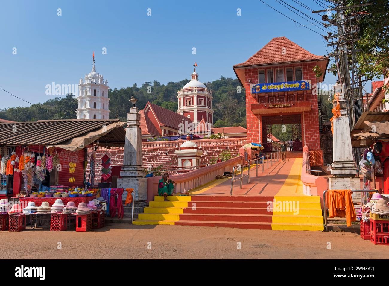 Shanta Durga Hindu Tempel Ponda Goa Indien Stockfoto