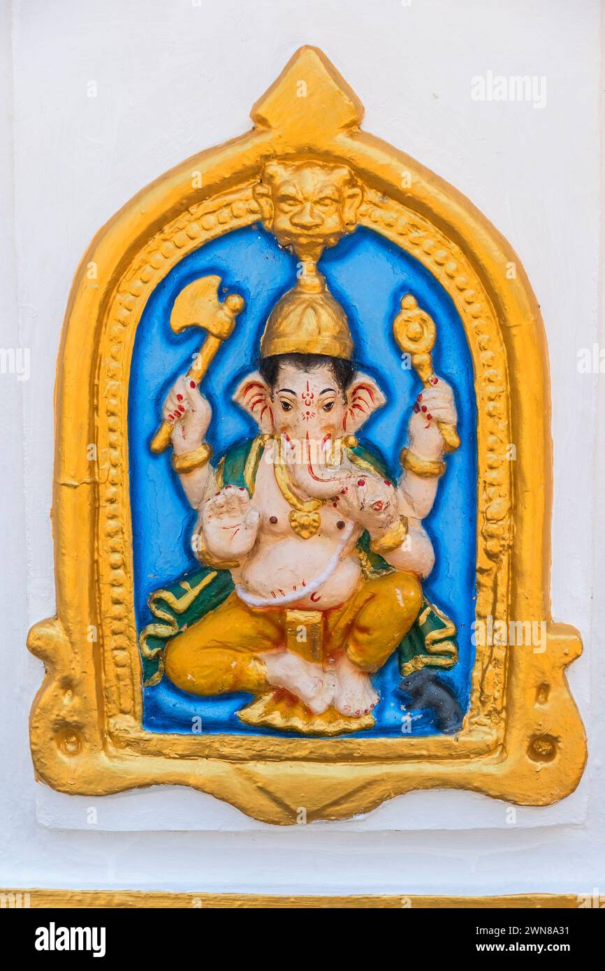 Ganesh Ikone Mangueshi Hindu Tempel Ponda Goa Indien Stockfoto