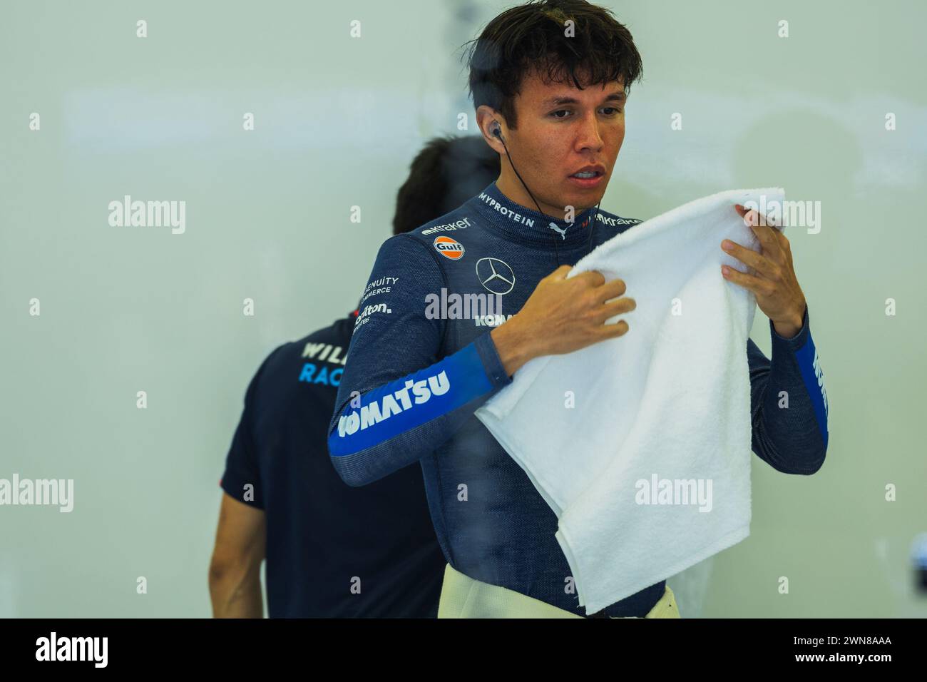 MANAMA, BAHRAIN, Bahrain International Circuit, 29.Feb.2024: Alexander Albon aus Thailand und Williams Racing während des Formel-1-Grand Prix von Bahrain Stockfoto