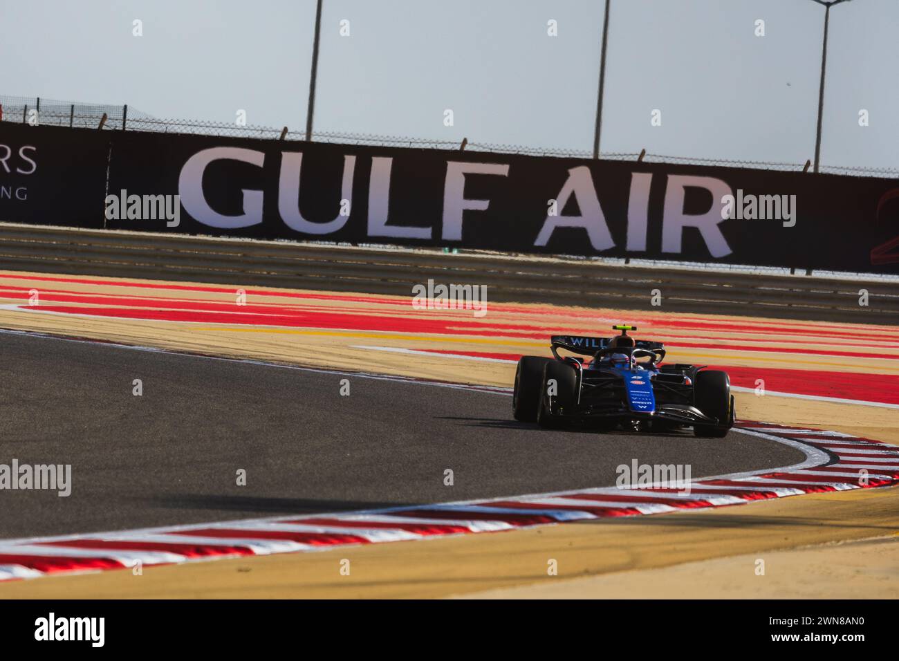 MANAMA, BAHRAIN, Bahrain International Circuit, 29.Feb.2024: Logan Sargeant aus den USA und Williams Racing während des Formel-1-Grand Prix von Bahrain Stockfoto