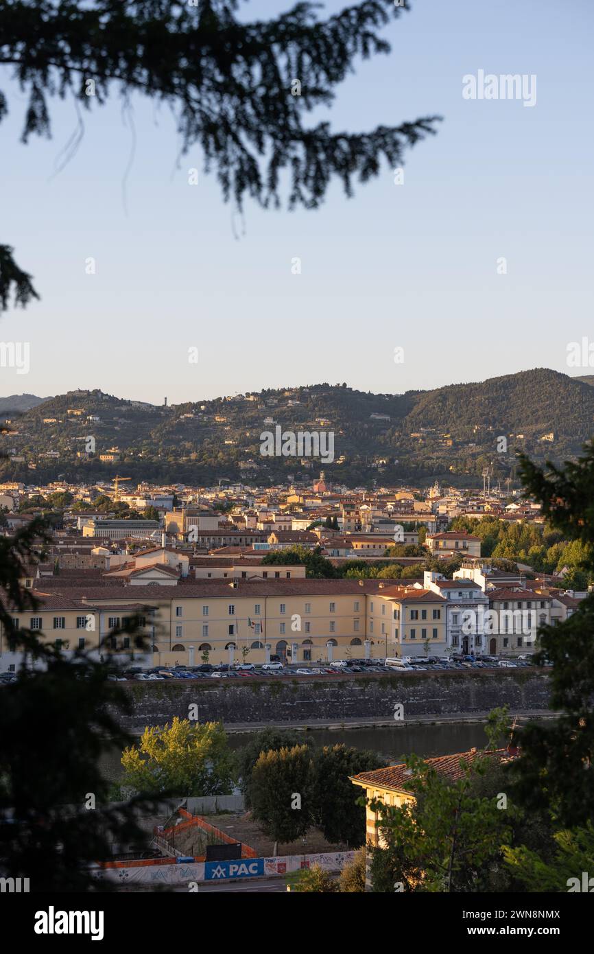 Blick auf Florenz, Italien vom Piazzale Michelangelo Stockfoto