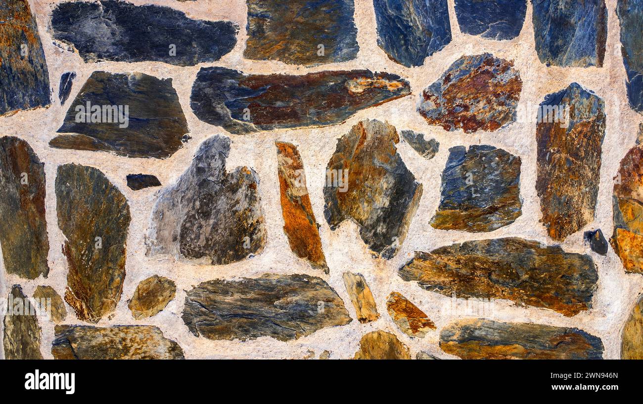 Strukturiertes Hintergrunddesign Mit Natursteinwand Stockfoto
