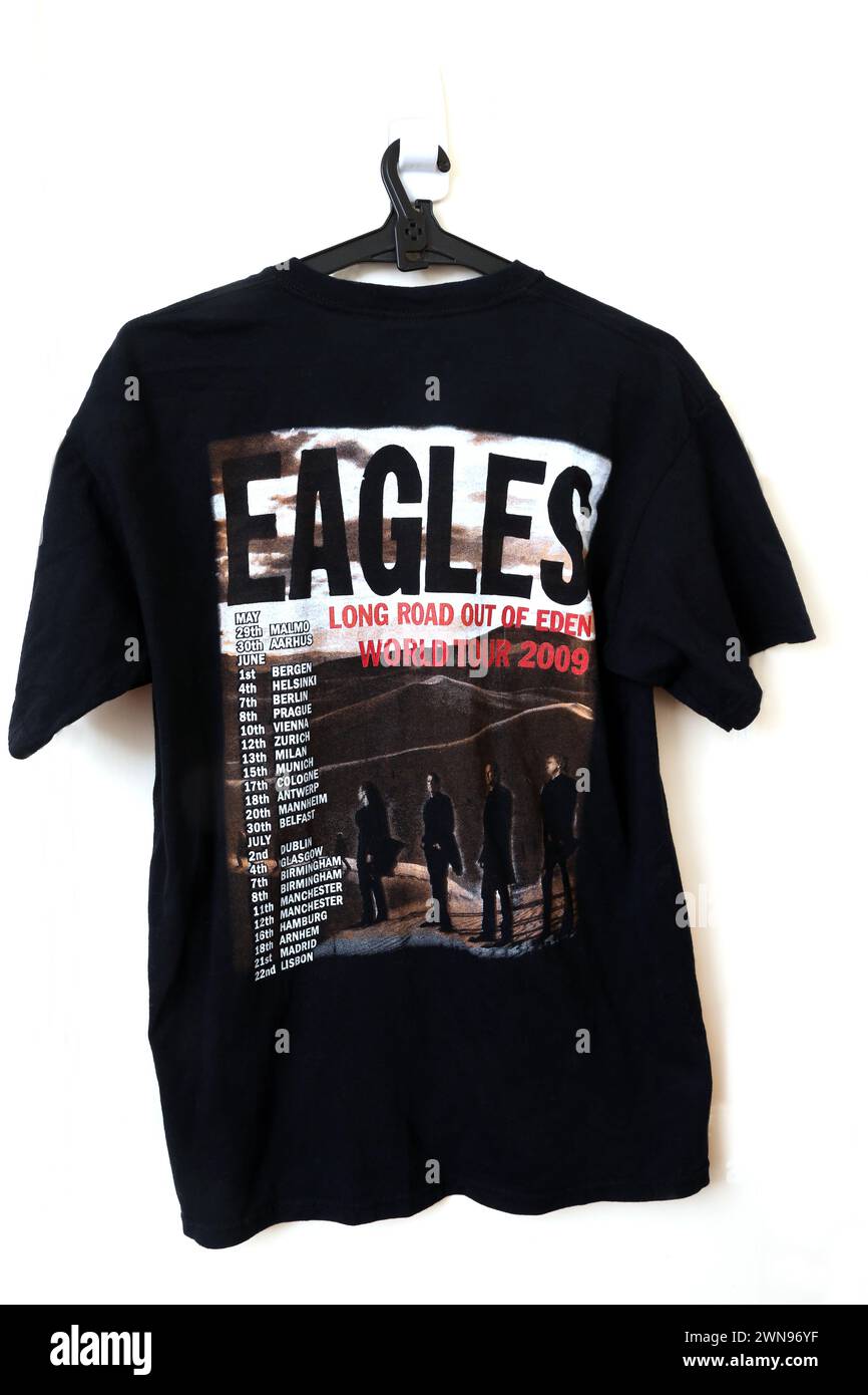 Eagles Long Road Out of Eden World Tour 2009 T-Shirt Stockfoto