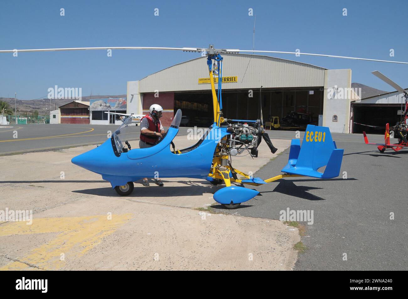 Ultraleicht am Berriel-Flugplatz auf Gran Canaria Stockfoto