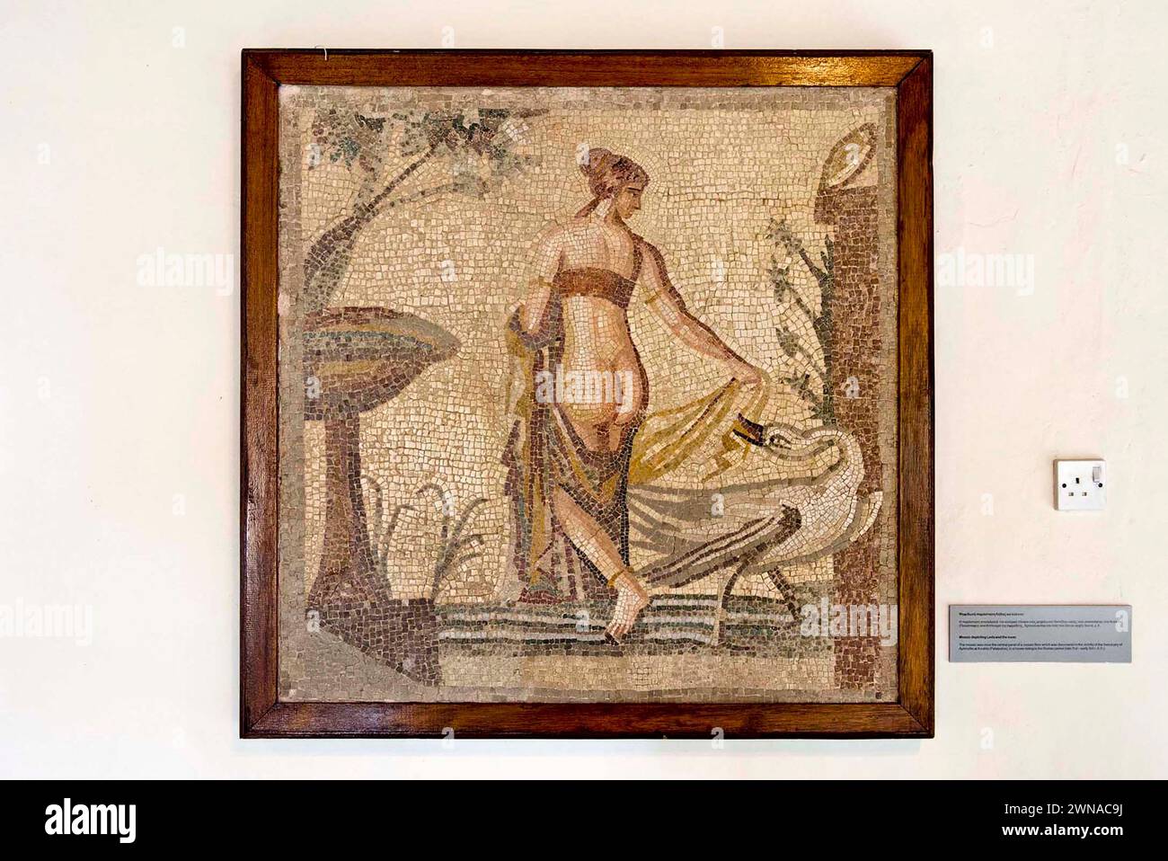 Mosaik „Leda und der Schwan“ aus dem späten 2. Jahrhundert. Stockfoto