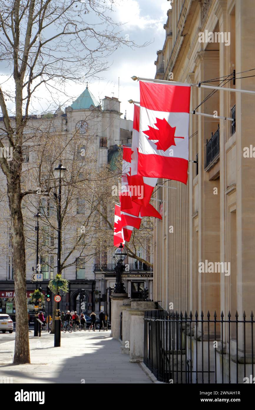 Die High Commission of Canada im Vereinigten Königreich, untergebracht im Canada House am Trafalgar Square im Zentrum von London Stockfoto