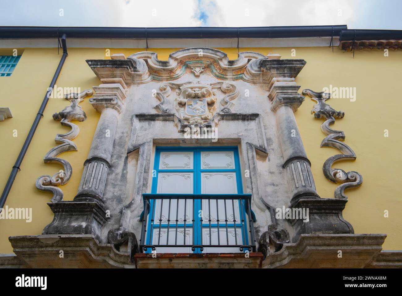 Casa de la Obra Pia Haupteingang in der Calle Obrapia Straße in der Calle Mercaderes Straße in Old Havana (La Habana Vieja), Kuba. Das alte Havanna ist ein Weltheld Stockfoto