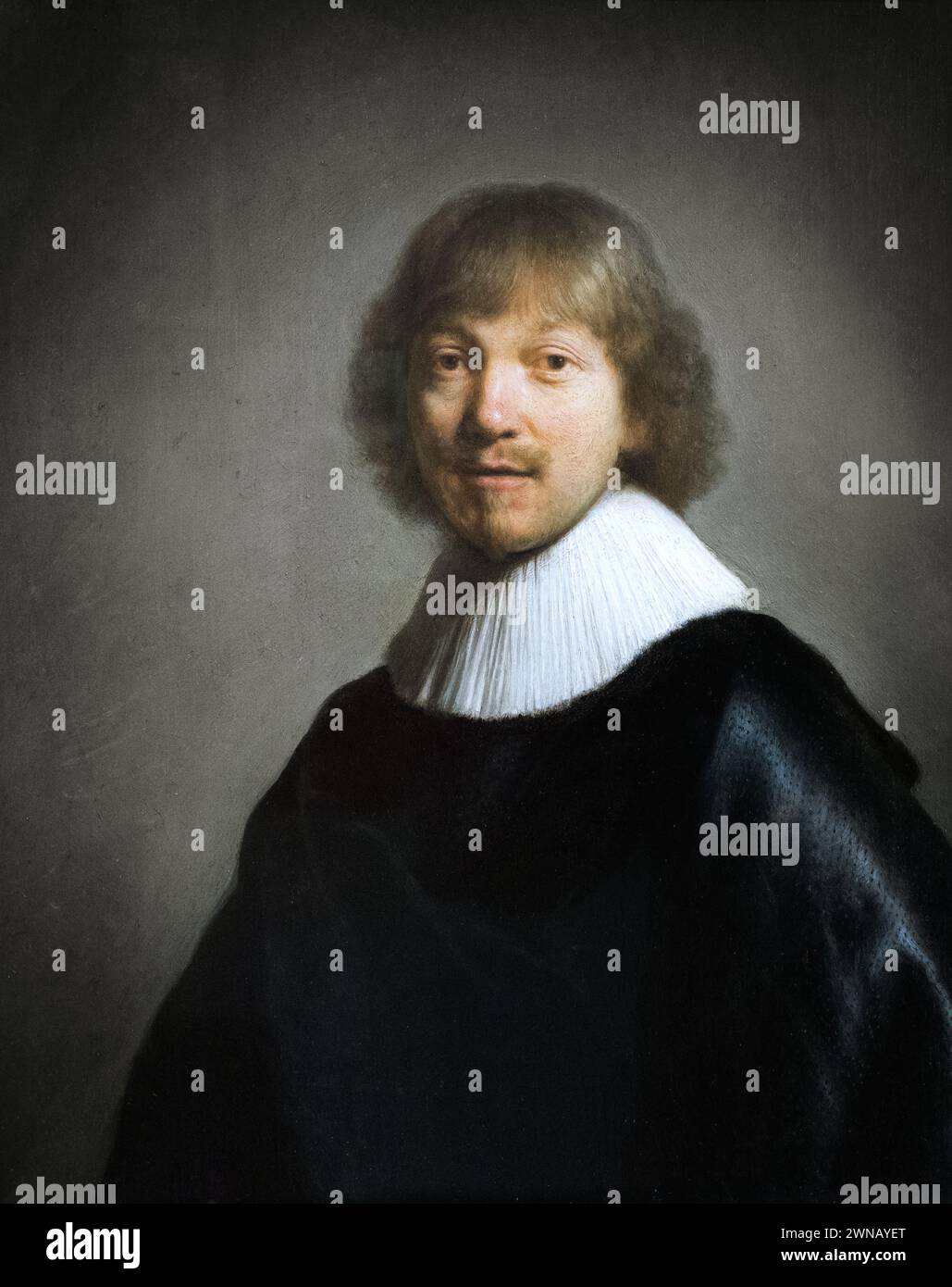 Rembrandt-Gemälde; Porträt von Jacob de Gheyn III. 1632, Freund des Künstlers. Rembrandt van Rijn, niederländischer Künstler des Goldenen Zeitalters, Porträt eines Mannes aus den 1600er Jahren. Stockfoto