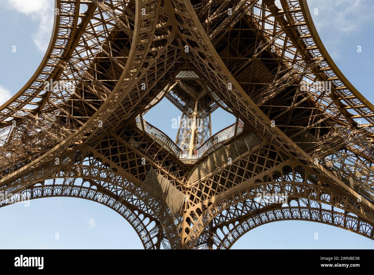 Strukturelles Detail, Eiffelturm, Paris, Frankreich Stockfoto