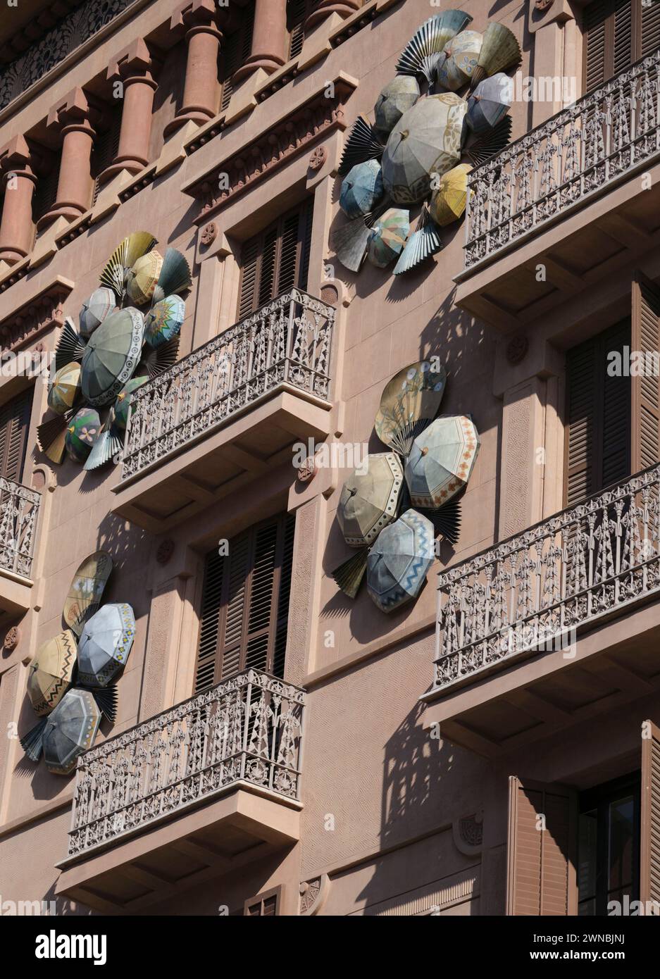 Casa Bruno Quadros, La Rambla, Barcelona Stockfoto