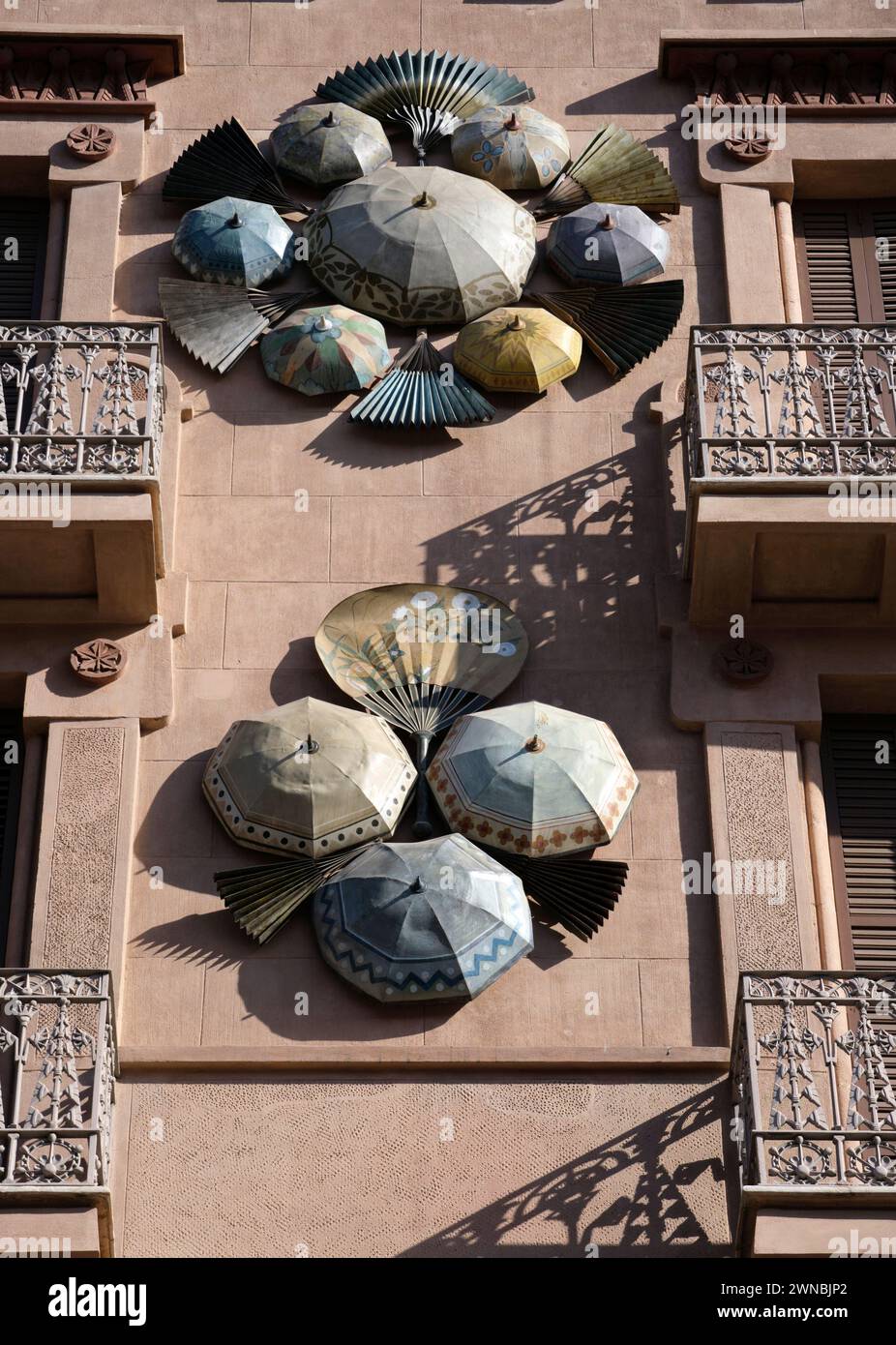 Casa Bruno Quadros, La Rambla, Barcelona Stockfoto