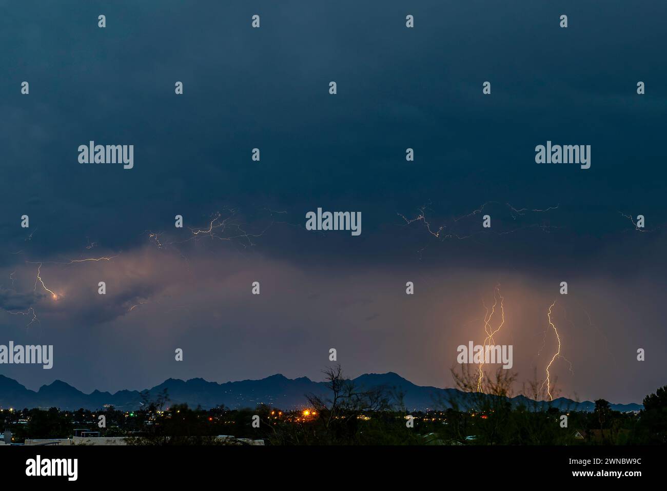 Gewitter während der Monsunsaison in Arizona Stockfoto