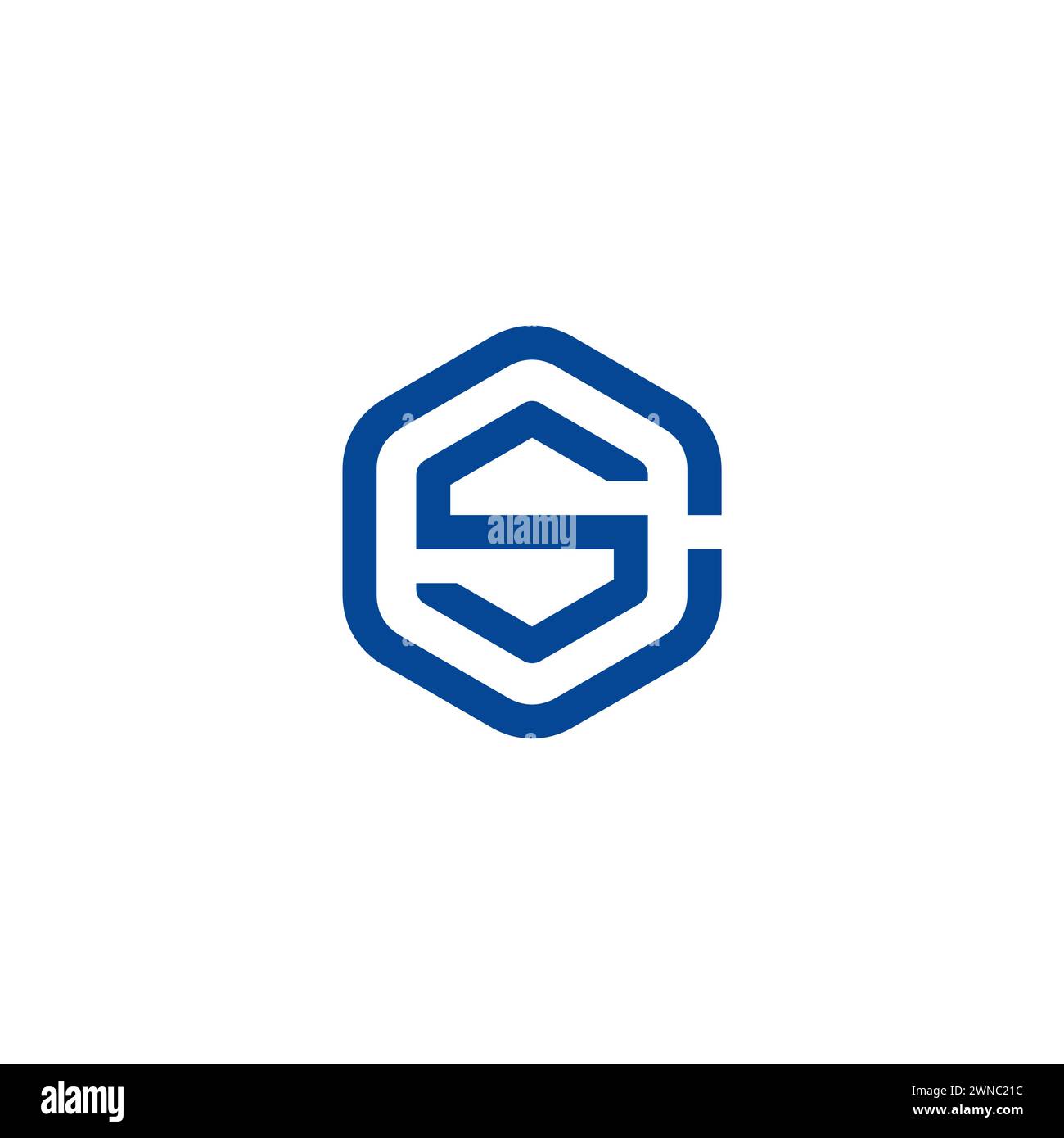 SC-Logo. Buchstabe CS-Symbol. SC-Hexagon-Logo. Hochwertiges Design Stock Vektor
