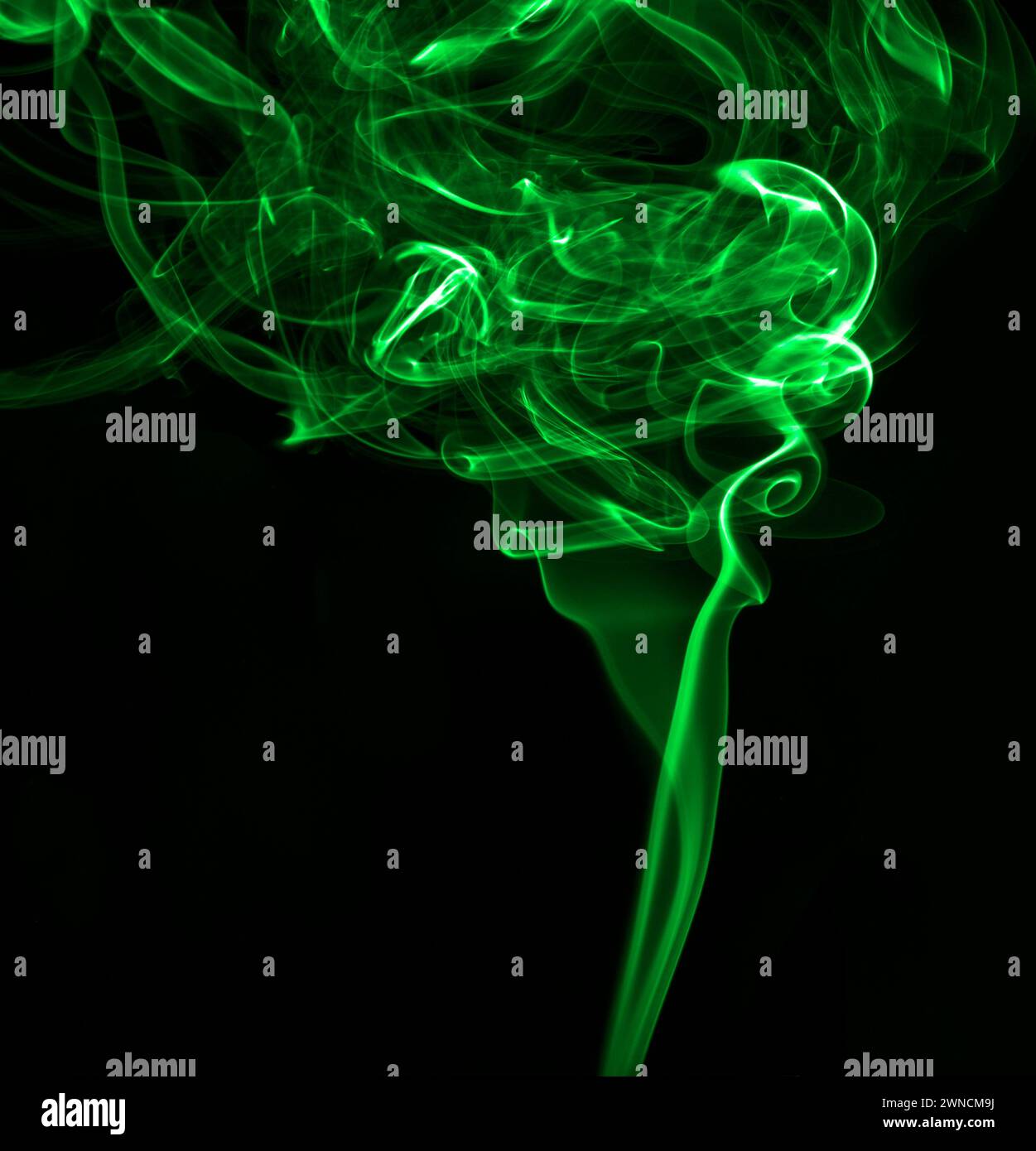 Grüner Rauch, Abbildung Stockfoto