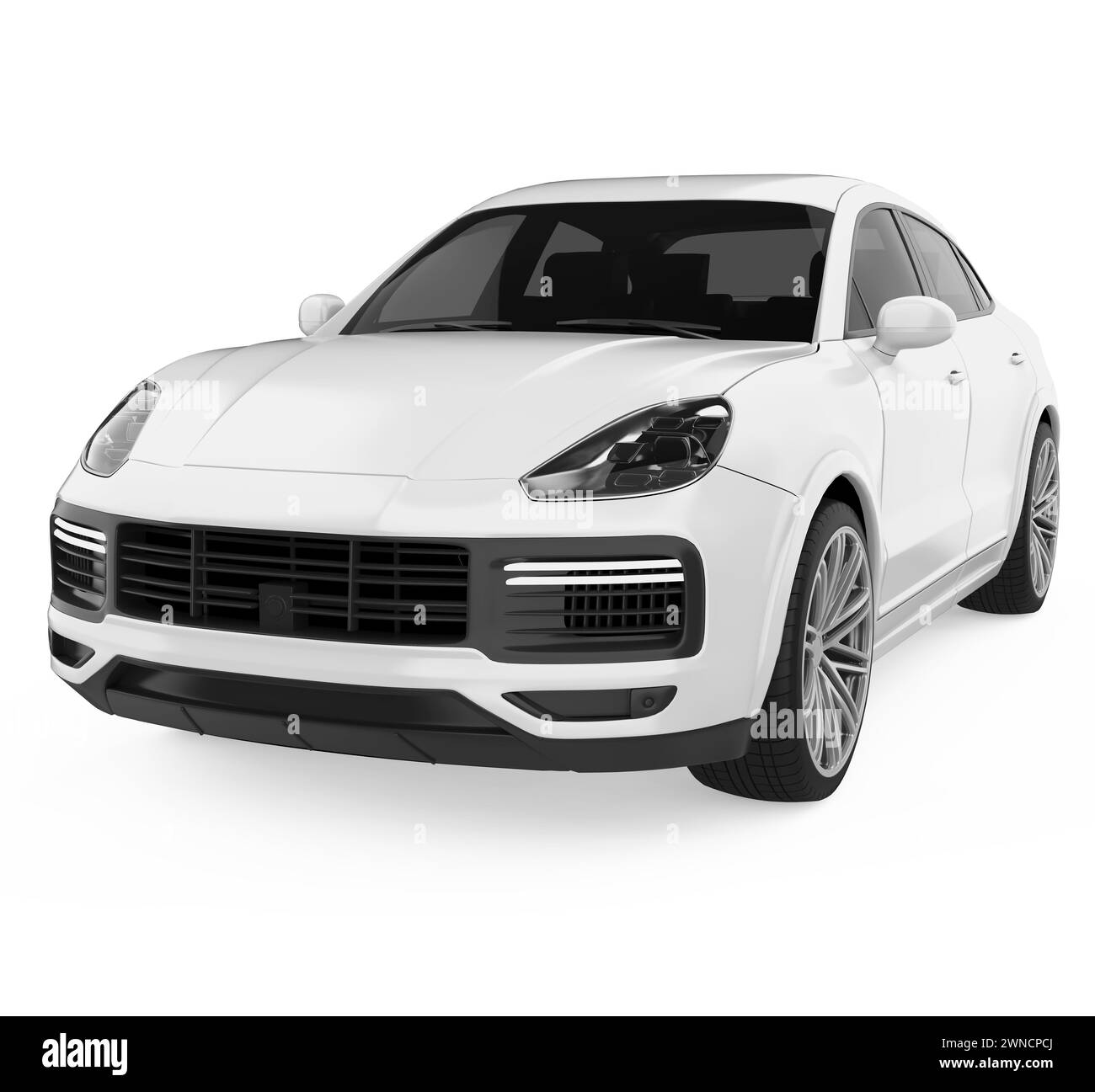 SUV-Auto isoliert Stockfoto