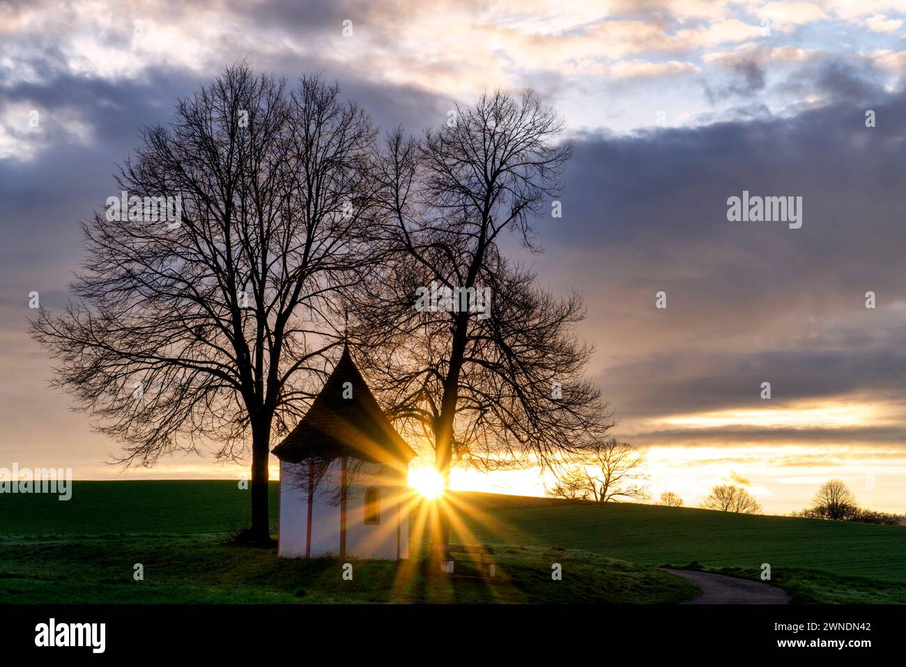 Schweiz, Baselland, Baselbiet, Brislach, Brislach BL, Kapelle, Fichtenhof, Kapelle Fichtenhof, Laufental, Laufen, Wahlen in der Nähe von Laufen, Wahl B Stockfoto