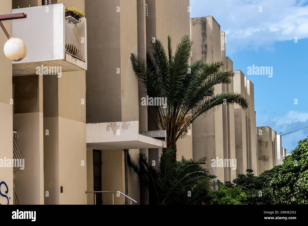 Brutalistische Apartmentblöcke von Dinko Kovačić, Architekt, 1972, Ulica Šime Ljubića, Split 3, Split, Kroatien Stockfoto