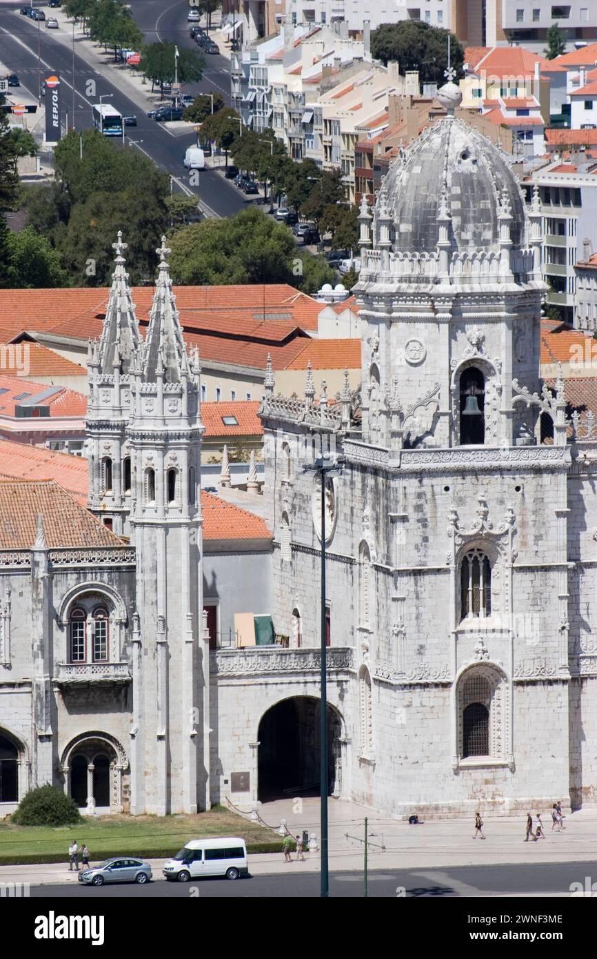 Ansichten und Details des Jeronimos-Klosters, Lissabon Stockfoto