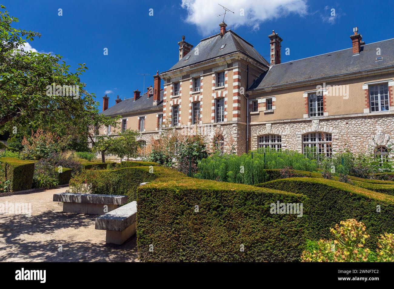 Europa, Frankreich, Centre-Val de Loire, Blois, Gärten der Aromen und königliche Blumen (Jardins des Simples et des Fleurs Royales) Stockfoto