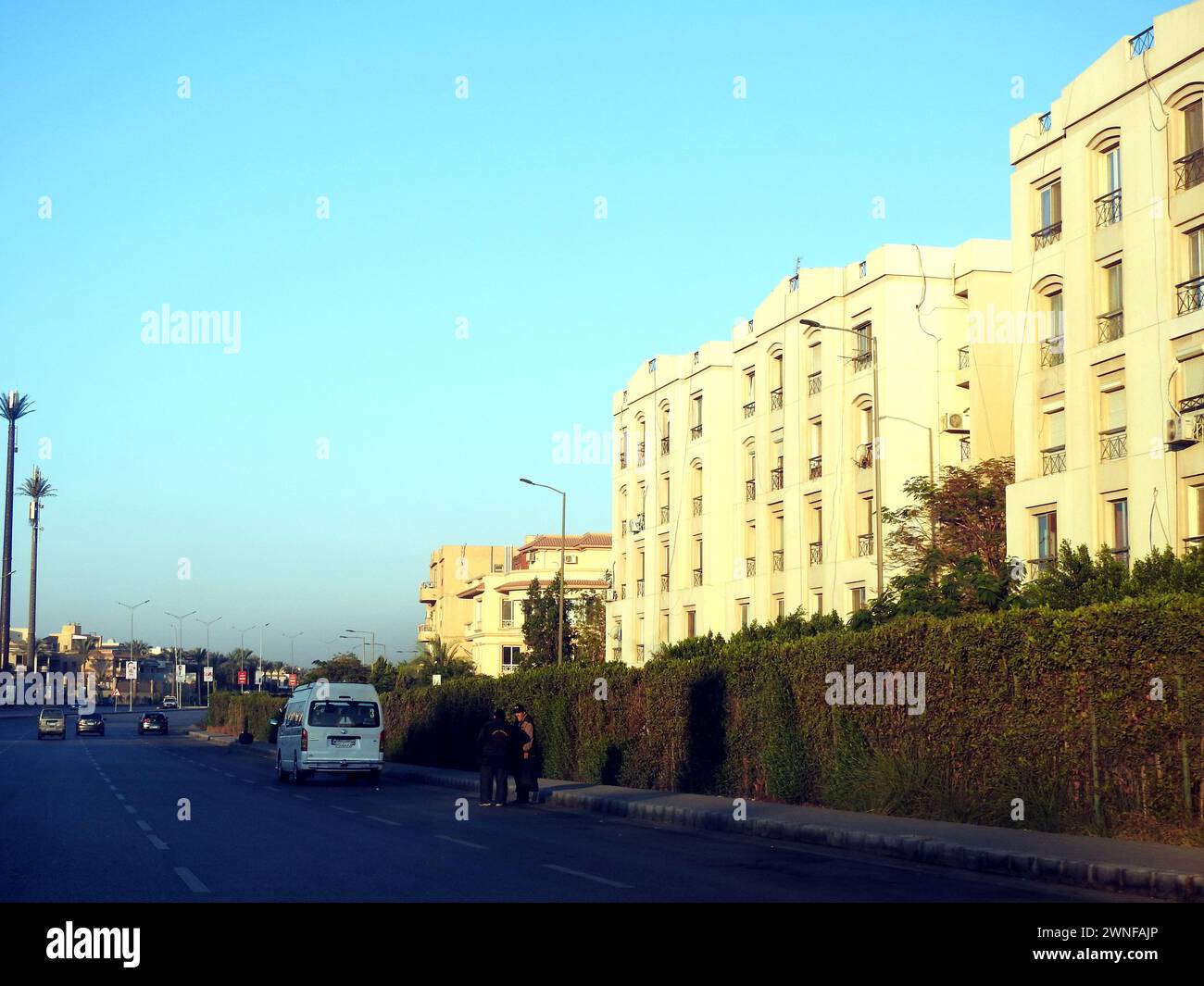 Kairo, Ägypten, 6. Januar 2024: El Rehab City (Stadt der Weite), ein Stadtteil von Neu-Kairo und ein Teil des Großraums Kairo, eine private Stadt, die von der erbaute Stadt Stockfoto