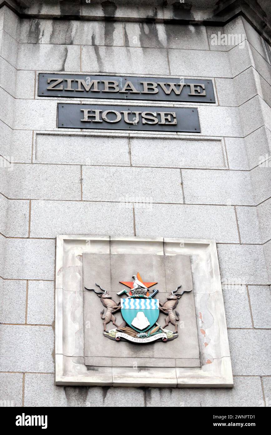 Simbabwe House, Botschaft von Simbabwe in London, diplomatische Mission Simbabwes im Vereinigten Königreich Stockfoto