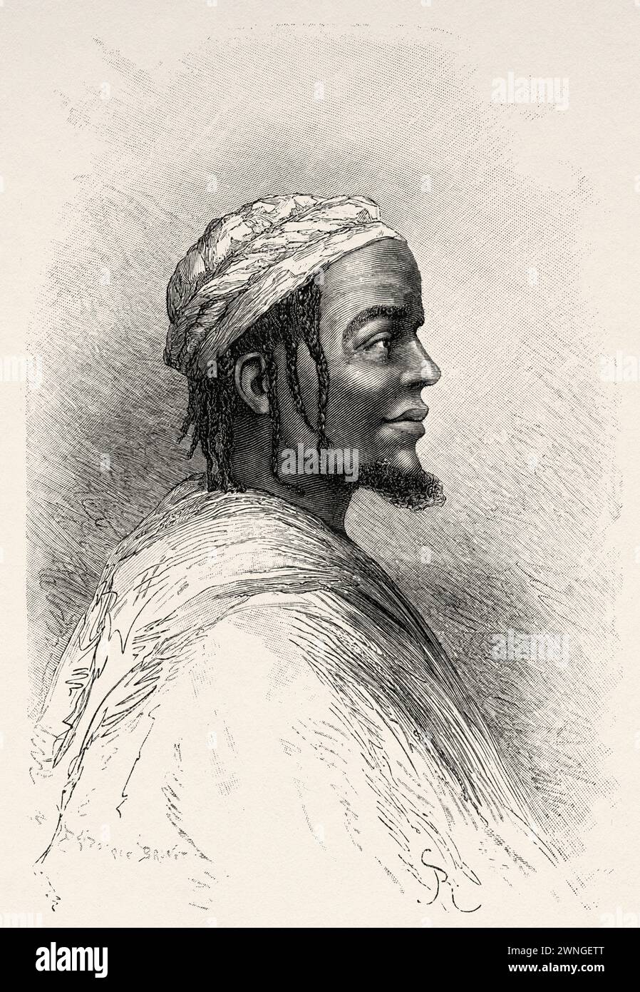 Alamamy Hamadou, Guinea. Afrika. Zwei Feldzüge im Französischen Sudan, 1886-1888 von Joseph Simon Gallieni (1849–1916) Le Tour du Monde 1890 Stockfoto