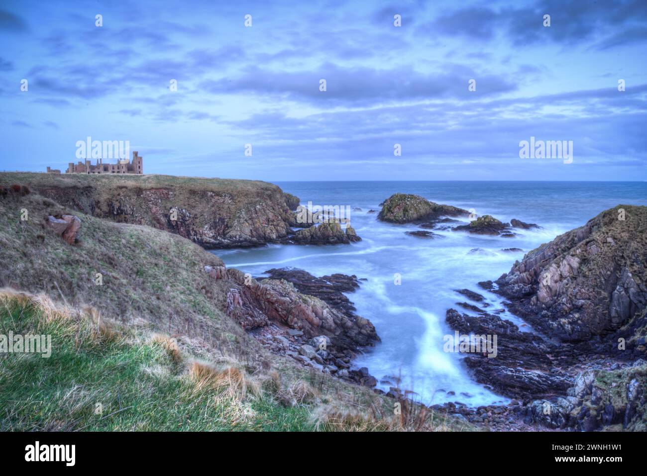 slains Castle aberdeenshire schottland. Stockfoto