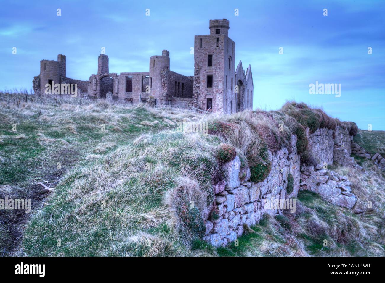 slains Castle aberdeenshire schottland. Stockfoto