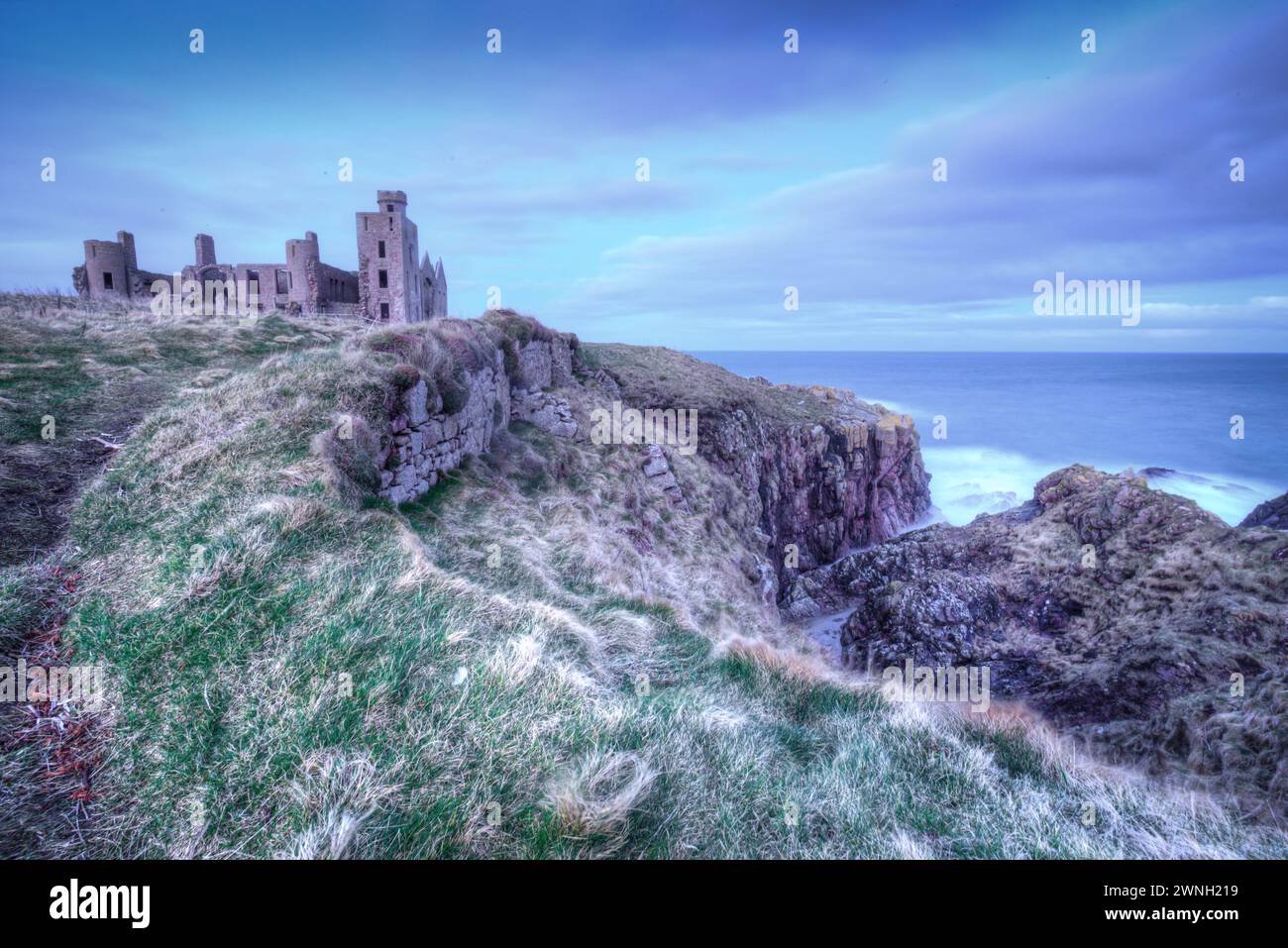 slains Castle aberdeenshire schottland. Stockfoto