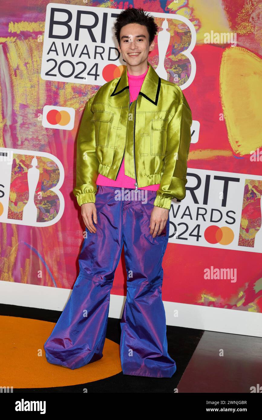 London, Großbritannien. März 2024. Jacob Collier nimmt an den BRIT Awards 2024 bei der O2 London in Greenwich Teil. (Foto: Cat Morley/SOPA Images/SIPA USA) Credit: SIPA USA/Alamy Live News Stockfoto