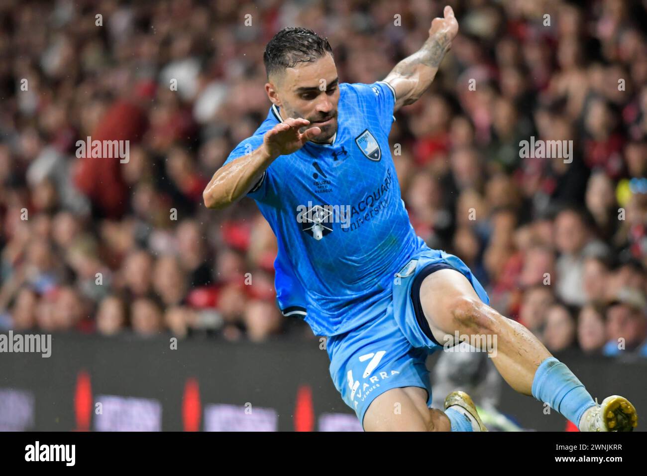 Sydney, Australien. 2. März 2024 Anthony Caceres während des Aleague Sydney Derby. Quelle: Kleber Osorio/Alamy Live News Stockfoto